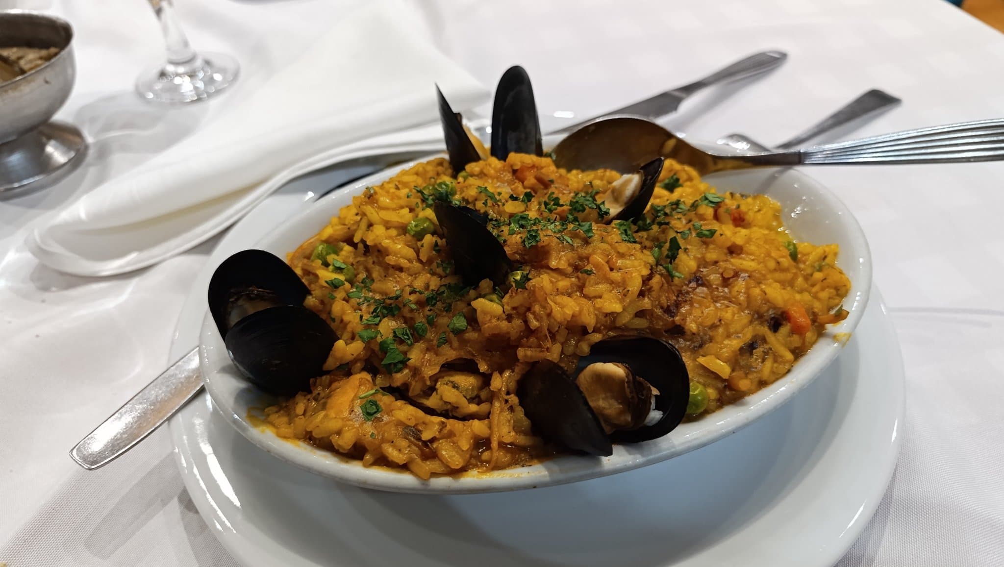 Arroz con mariscos y calamares