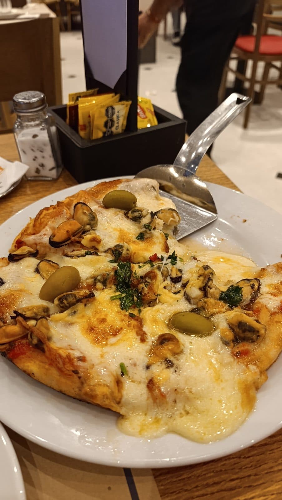Pizza de mejillones